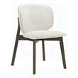 Mery Dining Side Chair Set of 2- Gray Chenille- Walnut Brown Legs