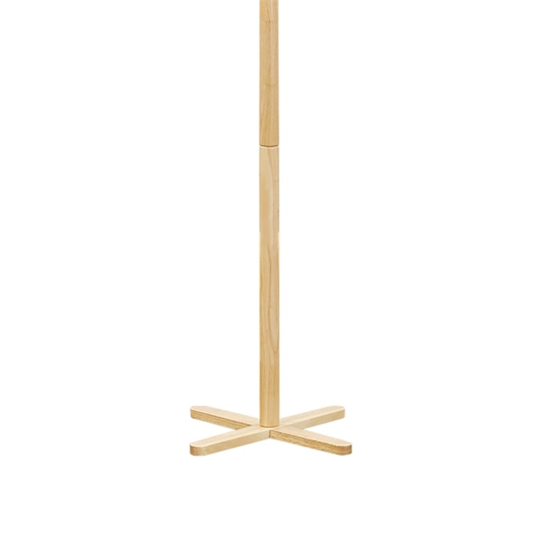 Jema 3 Tier Coat Rack- 9 Hanging Hooks- 70 Inch Natural Brown Solid Wood