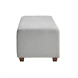 Doa Storage Bench- Channel Tufted- Gray Boucle Upholstery 50 Inch