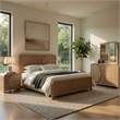 Tanya 4pc Queen Bedroom Set- Dresser Mirror- Reeded Natural Brown