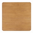 Sery Coffee Table- 48 Inch Square Top with Open Lower Shelf- Oak Brown
