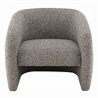 Livi Accent Chair- Brown and Gray Tweed Fabric Tight Seat and Back