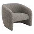 Livi Accent Chair- Brown and Gray Tweed Fabric Tight Seat and Back