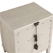 Olto Nightstand with 1 Drawer- USB Ports- Cubby Shelf- Light Oak Brown