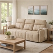 Sonny Manual Motion Recliner Sofa- Plush Dark Beige Polish Microfiber
