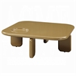 Jeny Coffee Table- 35 Inch Square Top with Rounded Corners- Yellow Brown