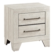 Ava Nightstand- 2 Drawers w Antique Silver Bar Handles- Dusty Gray
