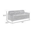 Teli Sofa- Light Tan Brown Microfiber- Black Metal Legs- 79 Inch