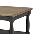 Ginie Coffee Table- 2 Tone Rustic Black- Brown Rubberwood- 48 Inch