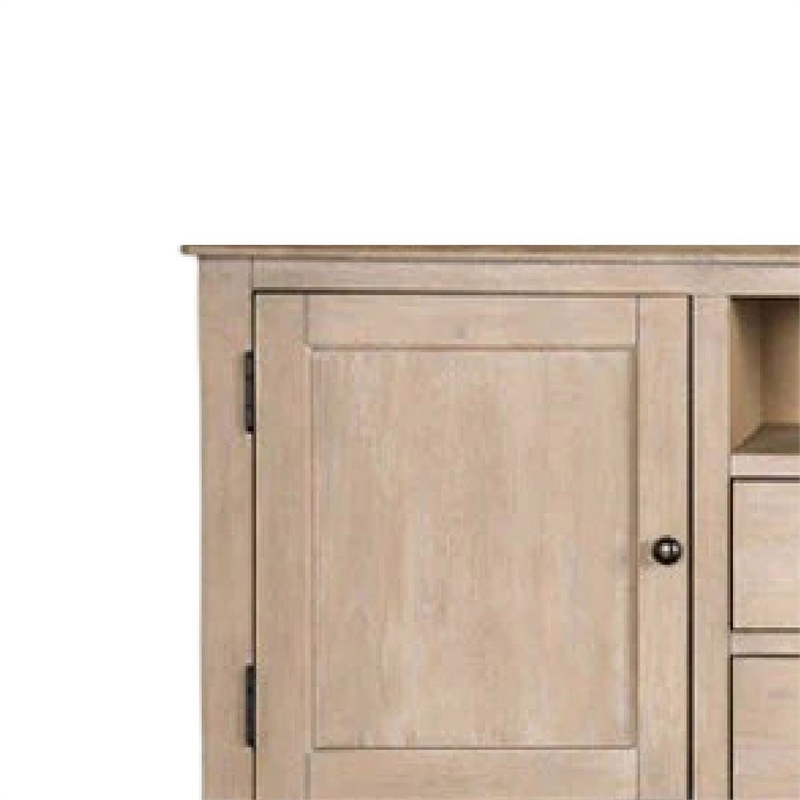 Cherie TV Stand Cabinet- Storage Cabinets- Light White Wash- 72 Inch
