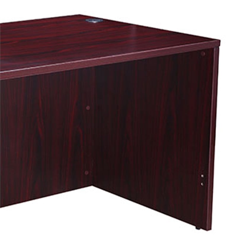 Nea Desk Shell- 71 Inch Reception Top- Panel Legs- Mahogany Red Wood