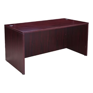 Nea Desk Shell- 71 Inch Reception Top- Panel Legs- Mahogany Red Wood