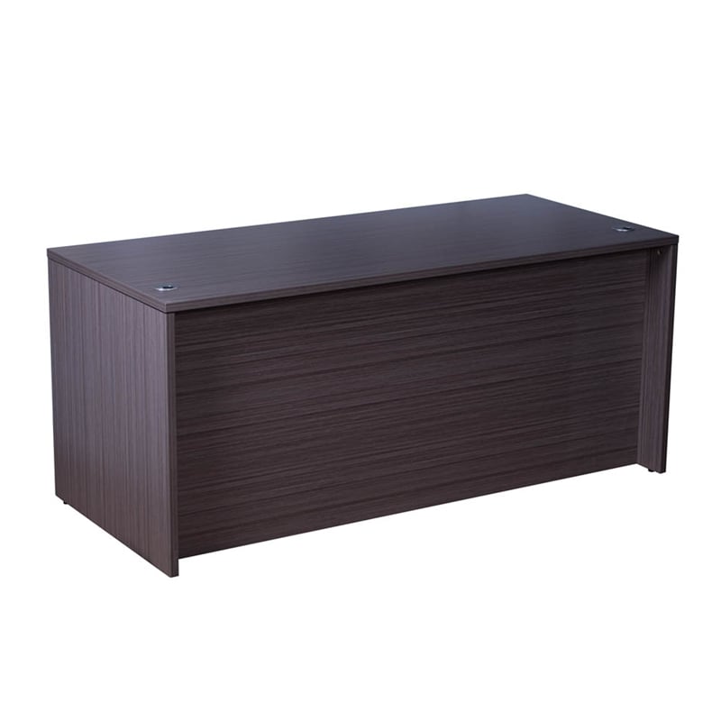 Nea Desk Shell- 71 Inch Reception Top- Driftwood Smoke Gray Wood