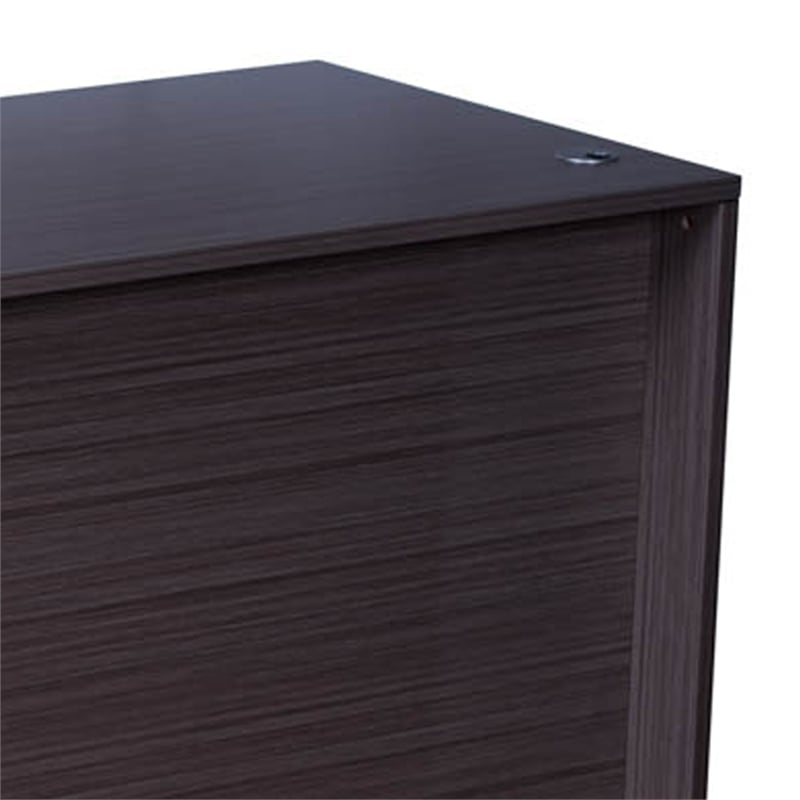 Nea Desk Shell- 71 Inch Reception Top- Driftwood Smoke Gray Wood