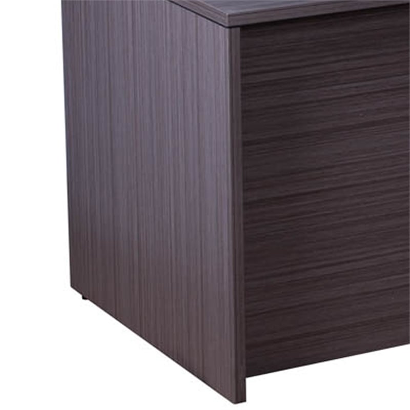 Nea Desk Shell- 71 Inch Reception Top- Driftwood Smoke Gray Wood