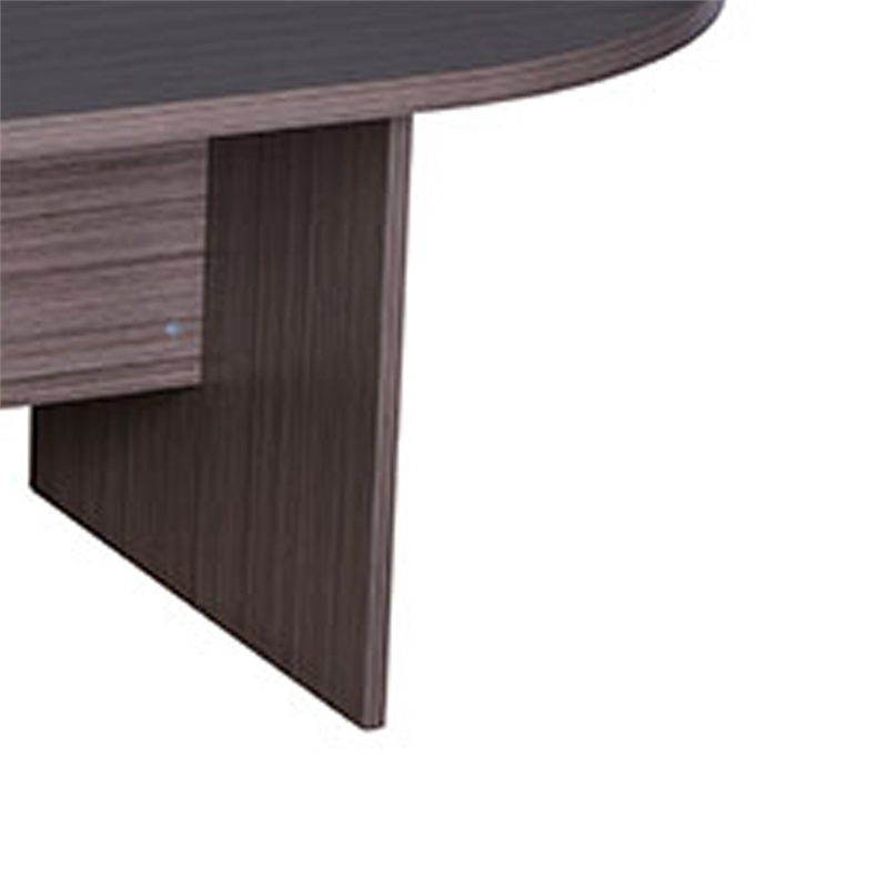 Mike 95 Inch Oval Conference Table with Panel Legs- Driftwood Gray