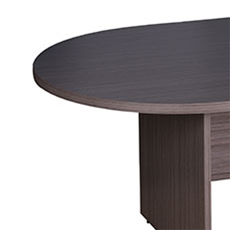Mike 95 Inch Oval Conference Table with Panel Legs- Driftwood Gray