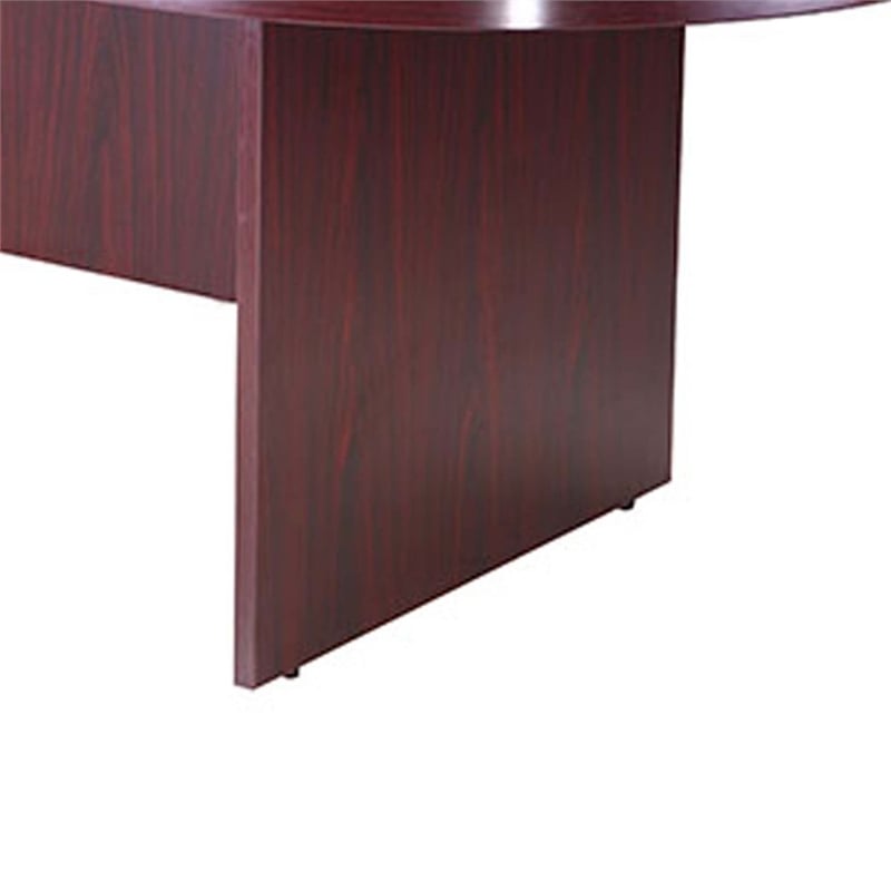 Mike 95 Inch Oval Conference Table with Panel Legs- Mahogany Red