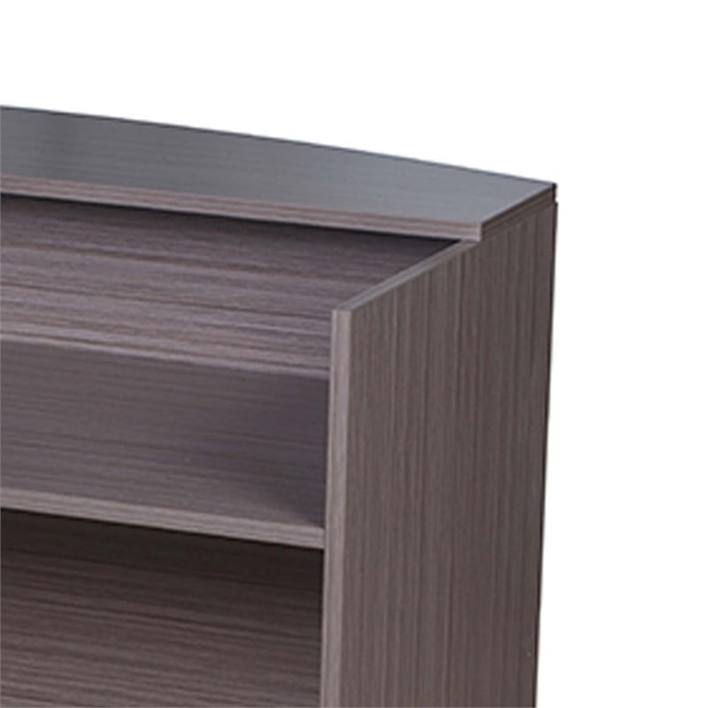 Jery Reception Desk- 71 Inch- Modesty Panel- Driftwood Smoke Gray