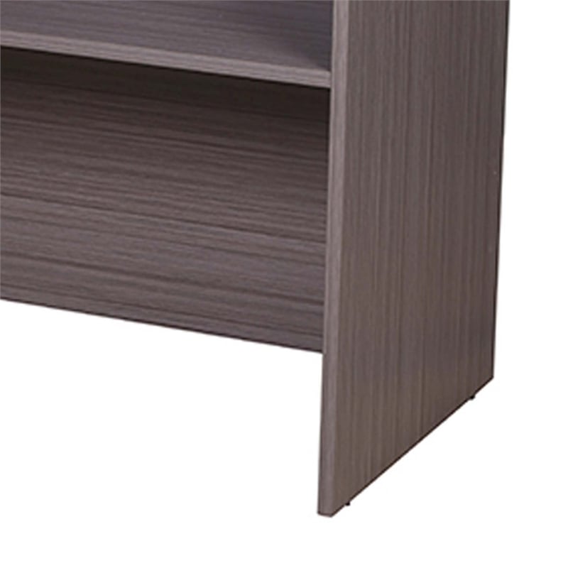 Jery Reception Desk- 71 Inch- Modesty Panel- Driftwood Smoke Gray