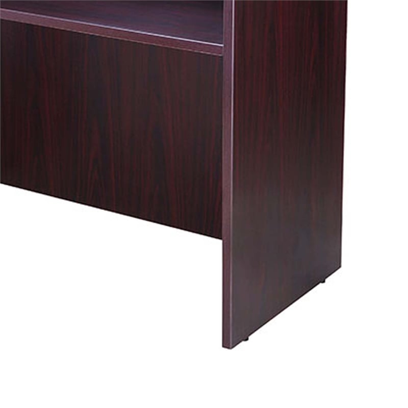 Jery Reception Desk- 71 Inch- Modesty Panel- Mahogany Red Melamine