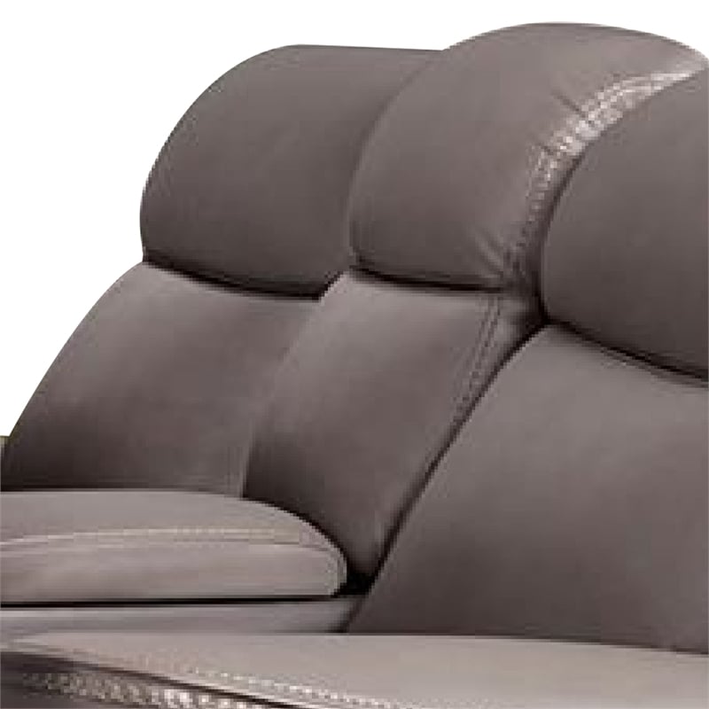 Akto Power Recliner Loveseat- Zero Gravity- Gray Faux Leather- 81 Inch