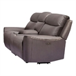 Akto Power Recliner Loveseat- Zero Gravity- Gray Faux Leather- 81 Inch
