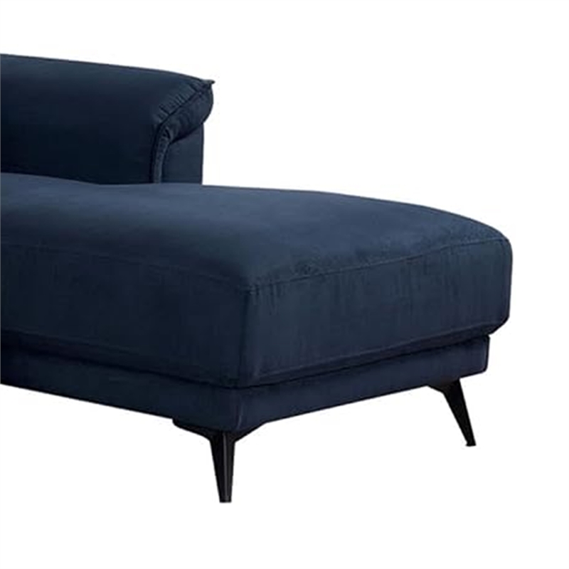 Panie Sectional Sofa- Adjustable Headrests- Navy Blue- 99 Inch