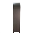 Xeny Arched Display Cabinet- 3 Shelves w 2 Doors- Gray Mahogany Wood