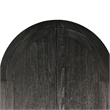 Dyz Arched Storage Cabinet- 2 Doors w Adjustable Shelves- Black Wood