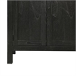 Dyz Arched Storage Cabinet- 2 Doors w Adjustable Shelves- Black Wood
