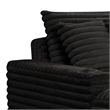 Voyo Oversize Chaise- Black Chenille- Track Arms w Cup Holders and USB- 64 Inch