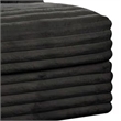 Voyo Oversize Chaise- Black Chenille- Track Arms w Cup Holders and USB- 64 Inch