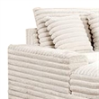 Voyo Oversize Chaise- White Chenille- Track Arms w Cup Holders and USB- 64 Inch