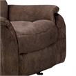 Heny Manual Glider Recliner Chair- Plush Dark Brown Pillow Top Arms
