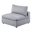Nolan Armless Modular Chair with Square Frame- Light Gray Corduroy