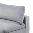 Nolan Armless Modular Chair with Square Frame- Light Gray Corduroy