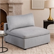 Nolan Armless Modular Chair with Square Frame- Light Gray Corduroy