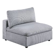 Nolan Armless Modular Chair with Square Frame- Light Gray Corduroy