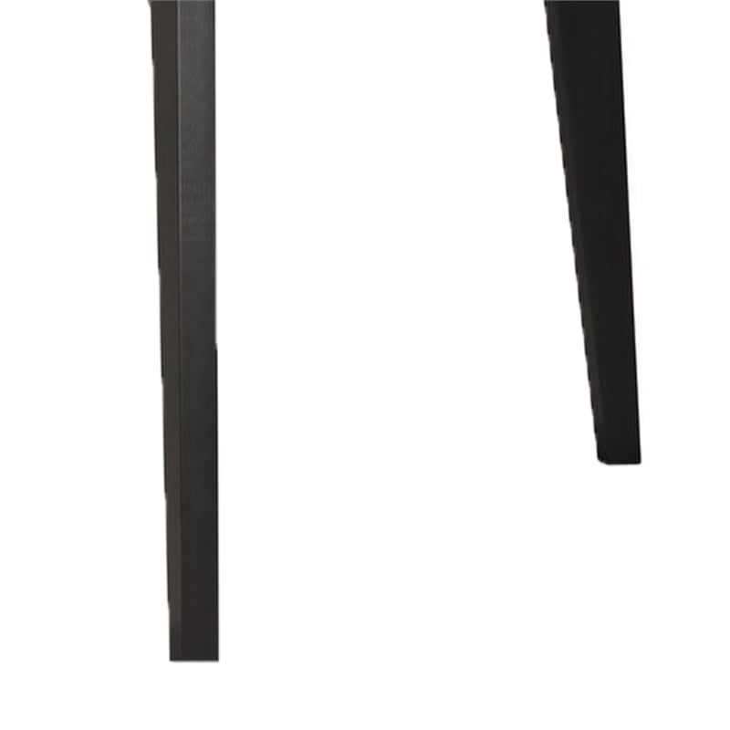 Soa Dining Table- 54 Inch Square White Marble Top- Black Legs