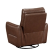 Temy Swivel Glider Manual Reclining Chair- Toffee Brown Grain Leather