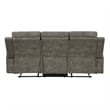 Diti Manual Reclining Sofa- 3 Seater- Soft Brown Polished Microfiber