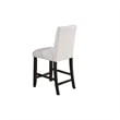 Wesley 5pc Dining Table Set- White Faux-Leather- Faux Marble- Dark Brown