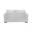 Zian Loveseat- Light Gray Microfiber and Corduroy- 2 Pillows- 66 Inch