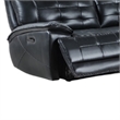 Nick 3pc Corner Power Recliner Sofa- 5 Seater- Charger- Cupholders- Black