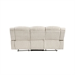 Reo Double Manual Reclining Sofa with Nailhead Trim- Beige Chenille
