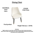 Kema 5pc Dining Table Set- Tulip Pedestal Base- Round White Marble- Black