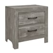 Queen Size Bedroom Set-Gray-Panel Headboard- 2-Piece Set with Bed and Nightstand