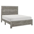 Queen Size Bedroom Set-Gray-Panel Headboard- 2-Piece Set with Bed and Nightstand