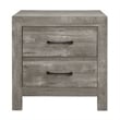 Queen Size Bedroom Set-Gray-Panel Headboard- 2-Piece Set with Bed and Nightstand